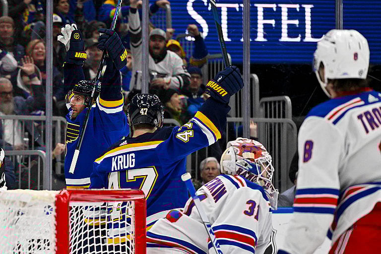 NHL: New York Rangers at St. Louis Blues