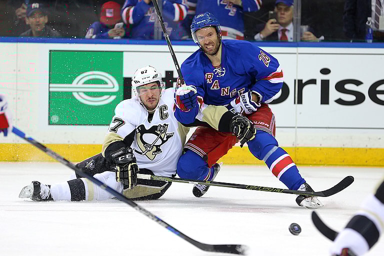NHL: Stanley Cup Playoffs-Pittsburgh Penguins at New York Rangers