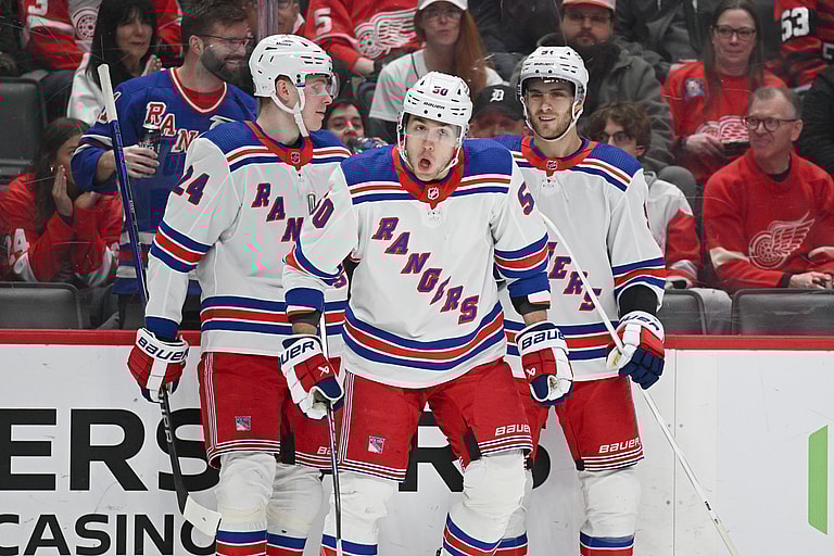 NHL: New York Rangers at Detroit Red Wings