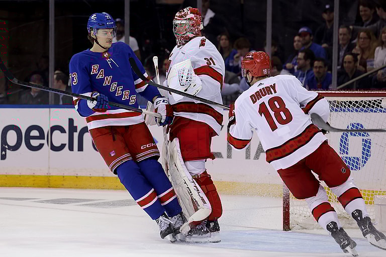 NHL: Stanley Cup Playoffs-Carolina Hurricanes at New York Rangers
