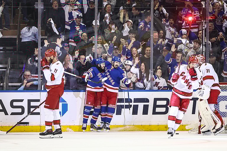 NHL: Stanley Cup Playoffs-Carolina Hurricanes at New York Rangers