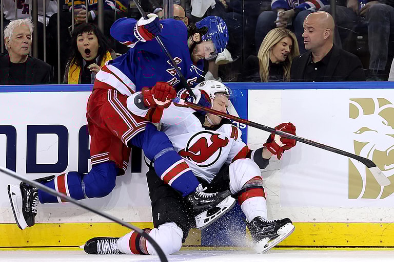 NHL: Stanley Cup Playoffs-New Jersey Devils at New York Rangers