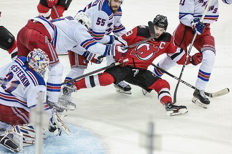 NHL: Stanley Cup Playoffs-New York Rangers at New Jersey Devils