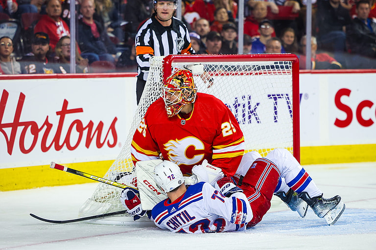 NHL: New York Rangers at Calgary Flames
