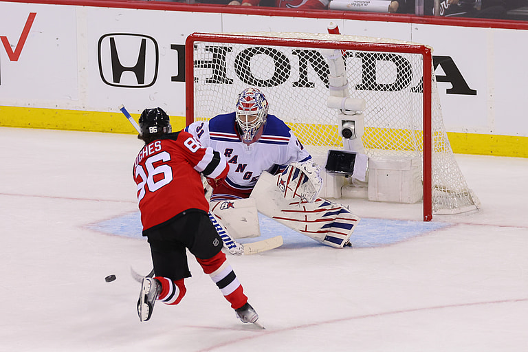 NHL: Stanley Cup Playoffs-New York Rangers at New Jersey Devils