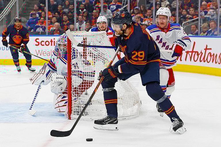 NHL: New York Rangers at Edmonton Oilers