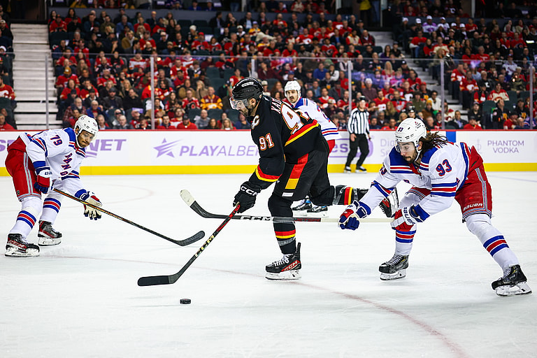 NHL: New York Rangers at Calgary Flames