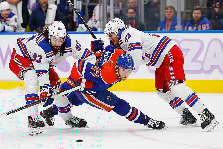 NHL: New York Rangers at Edmonton Oilers