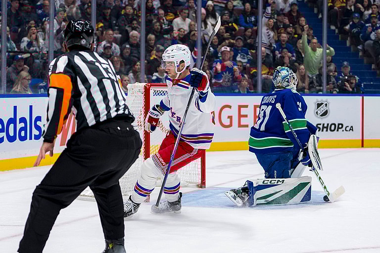 NHL: New York Rangers at Vancouver Canucks