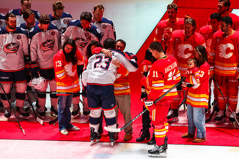NHL: Columbus Blue Jackets at Calgary Flames