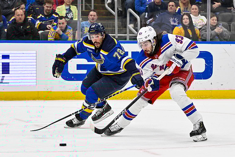 NHL: New York Rangers at St. Louis Blues