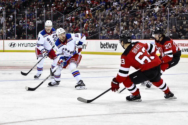 NHL: New York Rangers at New Jersey Devils