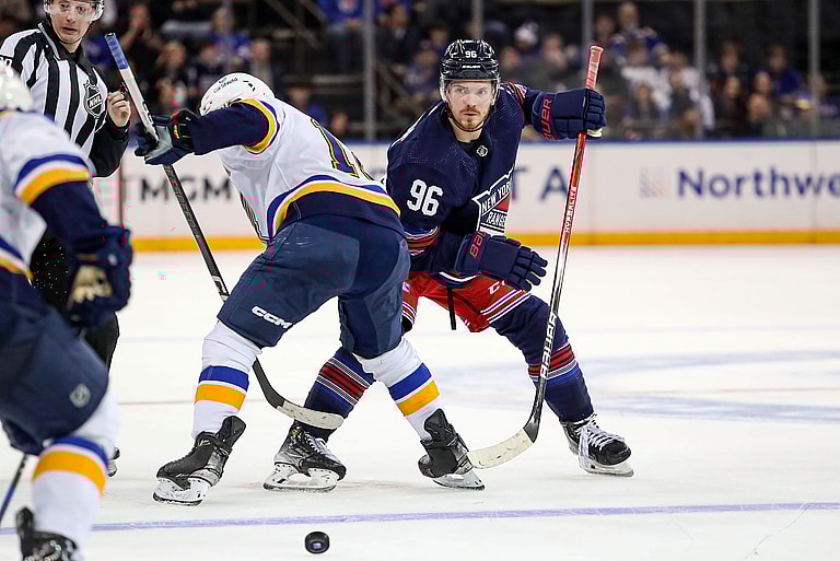 NHL: St. Louis Blues at New York Rangers