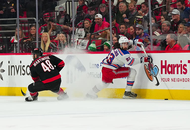 NHL: Stanley Cup Playoffs-New York Rangers at Carolina Hurricanes