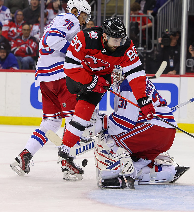 NHL: Stanley Cup Playoffs-New York Rangers at New Jersey Devils