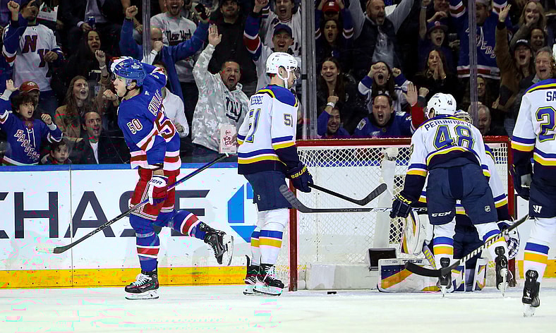 NHL: St. Louis Blues at New York Rangers