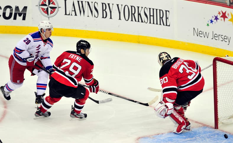 NHL: New York Rangers at New Jersey Devils