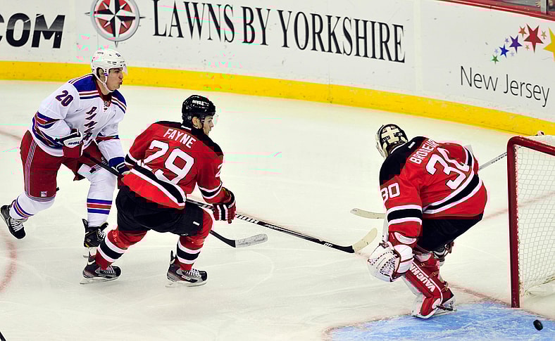 NHL: New York Rangers at New Jersey Devils