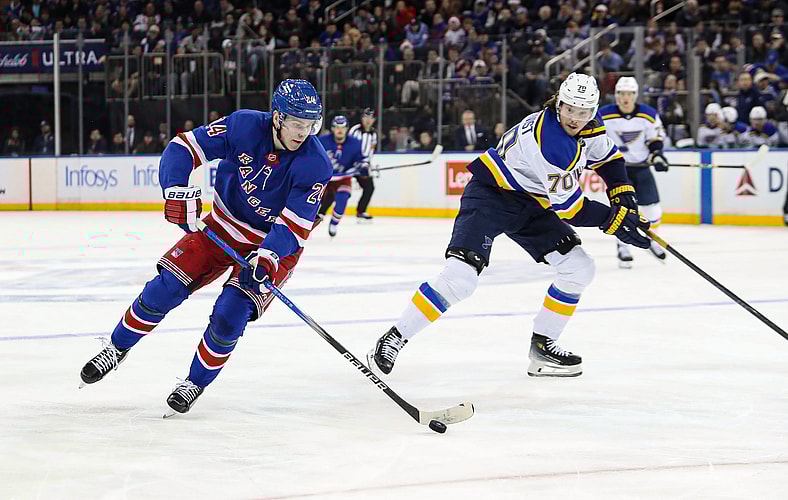 NHL: St. Louis Blues at New York Rangers