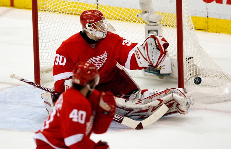 NHL: Stanley Cup Playoffs-Chicago Blackhawks at Detroit Red Wings