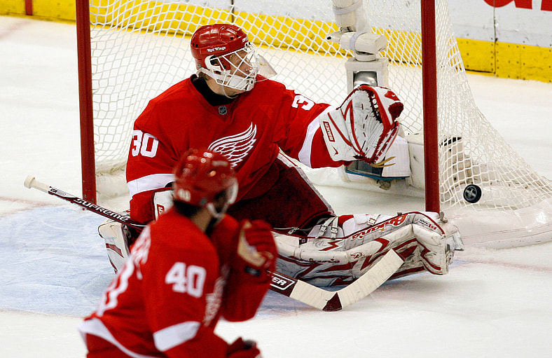 NHL: Stanley Cup Playoffs-Chicago Blackhawks at Detroit Red Wings