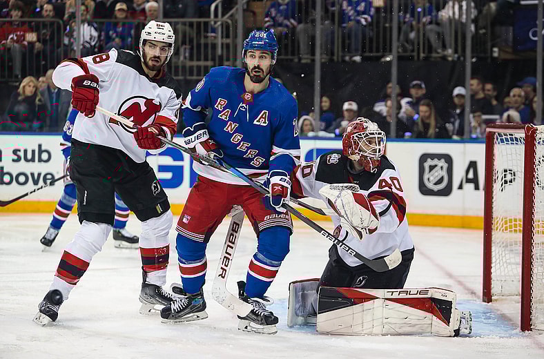 NHL: Stanley Cup Playoffs-New Jersey Devils at New York Rangers