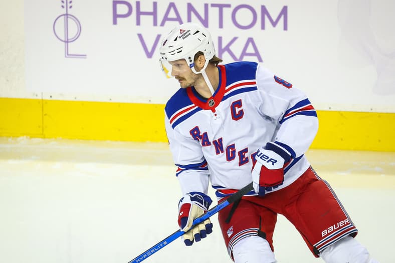 NHL: New York Rangers at Calgary Flames