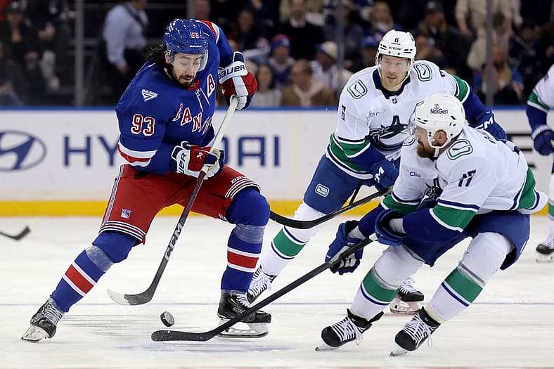 NHL: Vancouver Canucks at New York Rangers