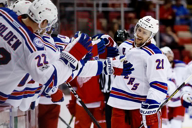 NHL: New York Rangers at Detroit Red Wings