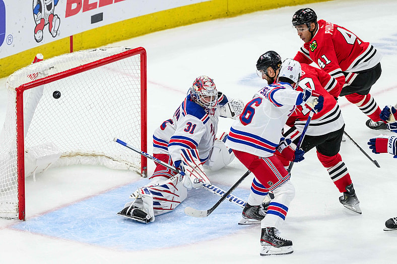 NHL: New York Rangers at Chicago Blackhawks