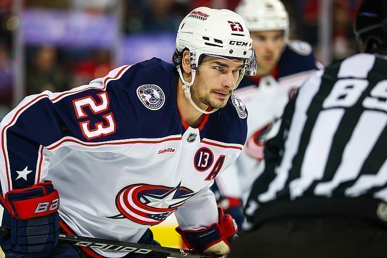 NHL: Columbus Blue Jackets at Calgary Flames