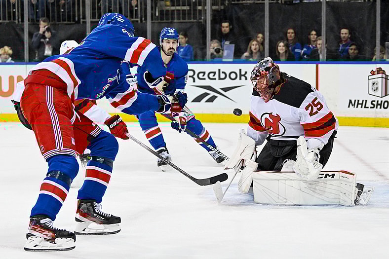 NHL: New Jersey Devils at New York Rangers