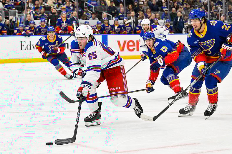 NHL: New York Rangers at St. Louis Blues