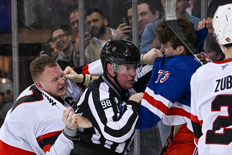 NHL: Ottawa Senators at New York Rangers