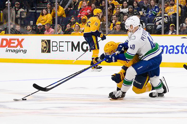 NHL: Vancouver Canucks at Nashville Predators