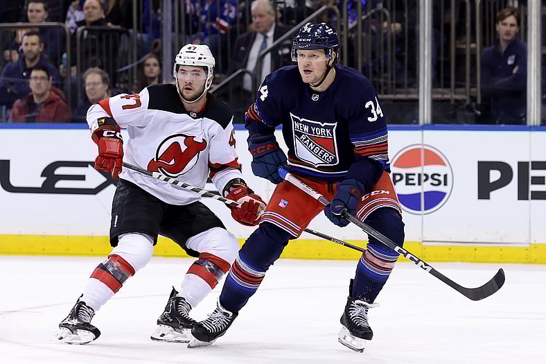 NHL: New Jersey Devils at New York Rangers