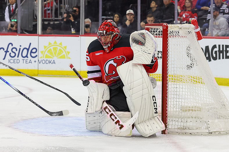 NHL: New York Rangers at New Jersey Devils