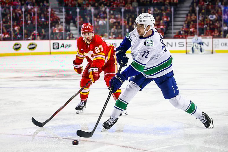 NHL: Vancouver Canucks at Calgary Flames