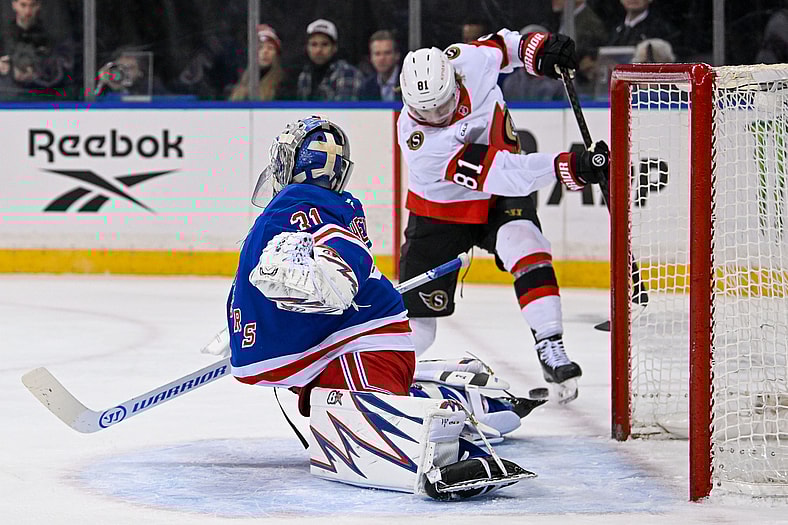 NHL: Ottawa Senators at New York Rangers