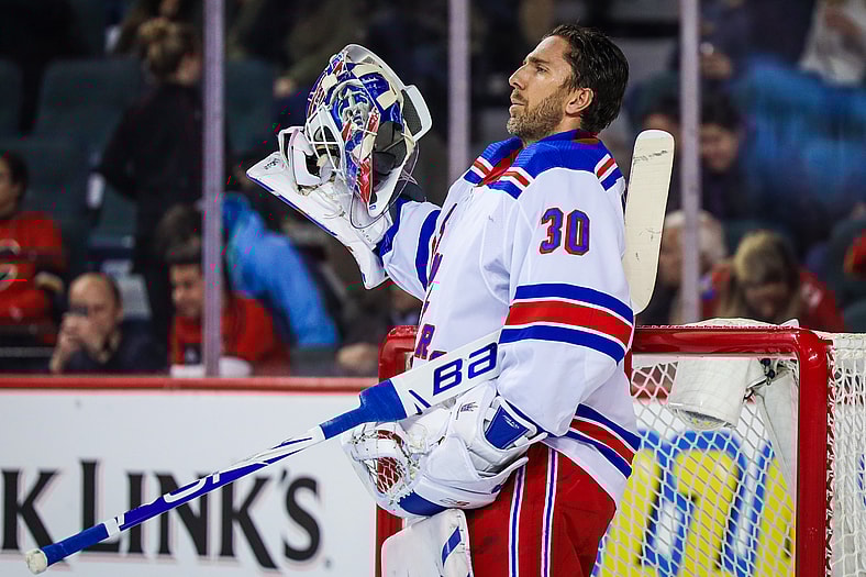 NHL: New York Rangers at Calgary Flames