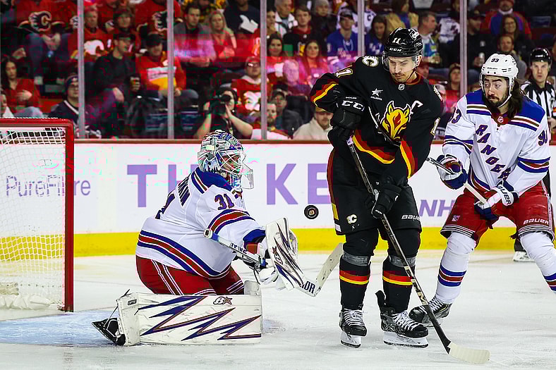 NHL: New York Rangers at Calgary Flames