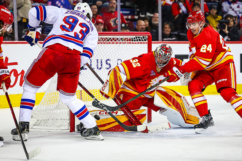 NHL: New York Rangers at Calgary Flames
