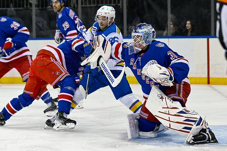 NHL: St. Louis Blues at New York Rangers