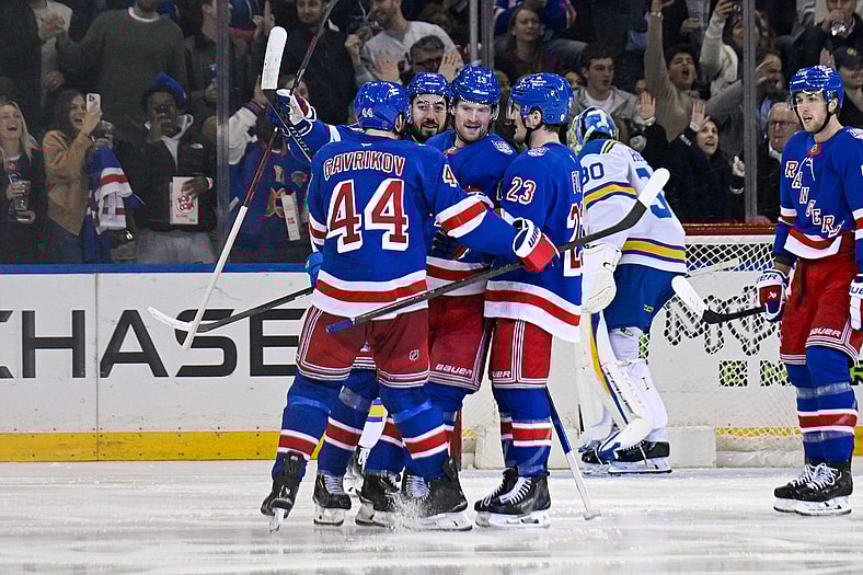 NHL: St. Louis Blues at New York Rangers