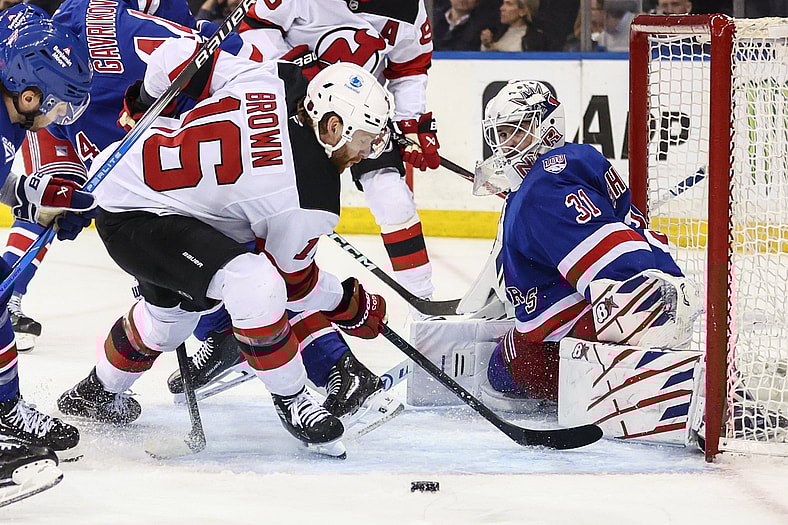 NHL: New Jersey Devils at New York Rangers