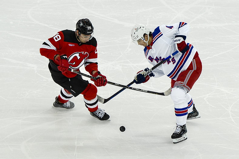 NHL: New York Rangers at New Jersey Devils