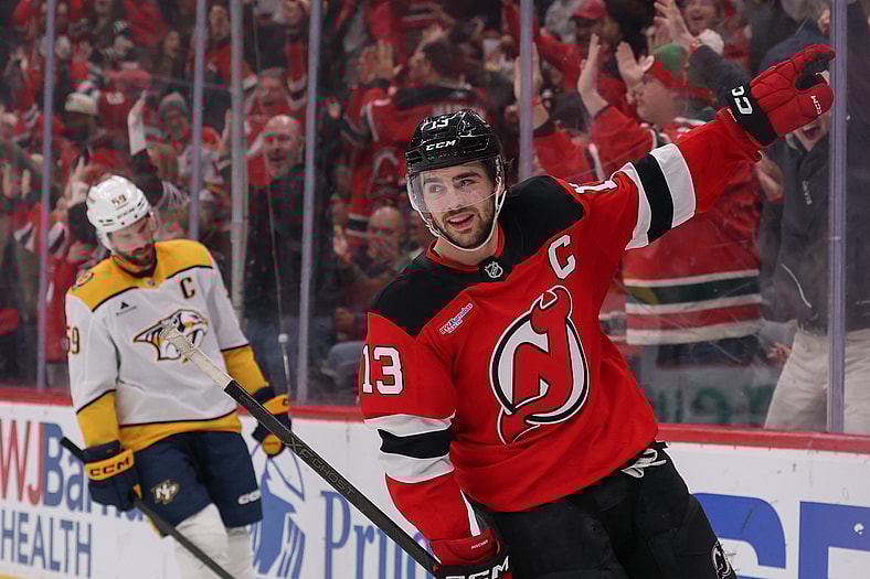 NHL: Nashville Predators at New Jersey Devils