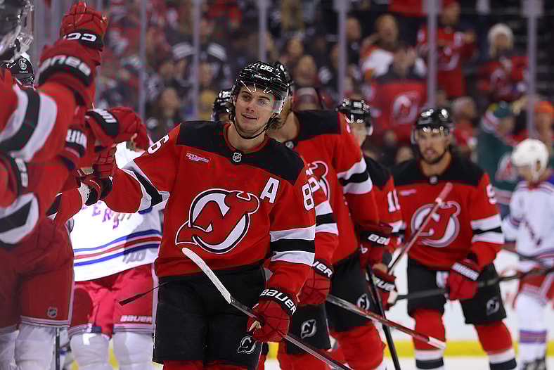 NHL: New York Rangers at New Jersey Devils