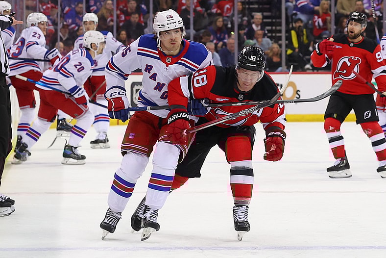 NHL: New York Rangers at New Jersey Devils
