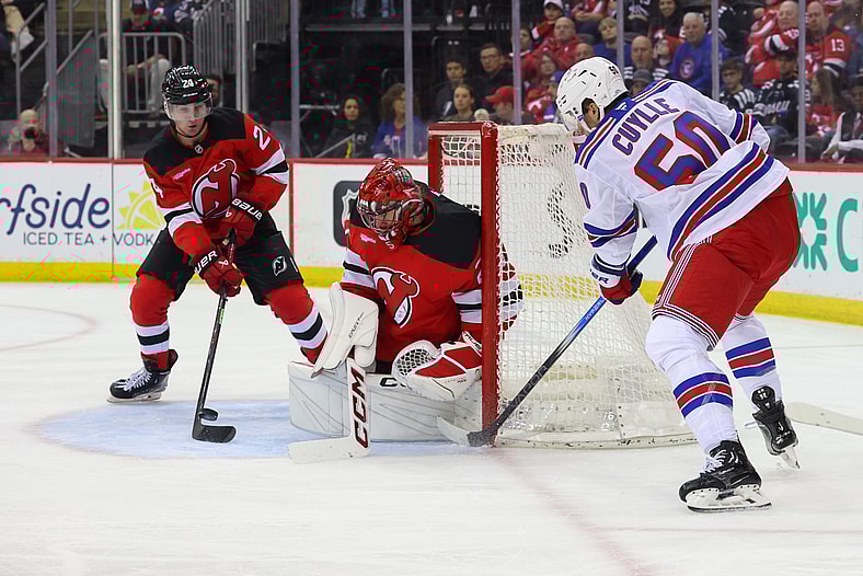 NHL: New York Rangers at New Jersey Devils